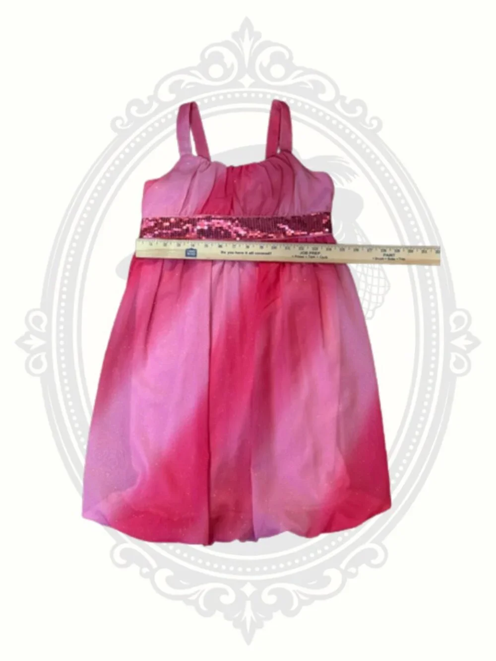 Holiday Editions Girls Pink Ombre Sequin Party Dress XL 14/16 Easter Wedding